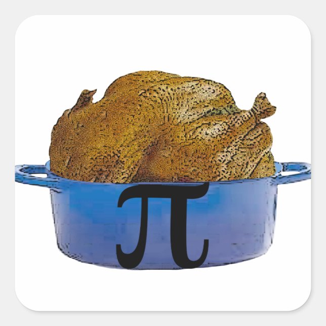 Chicken Pot Pi  Square Sticker (Front)