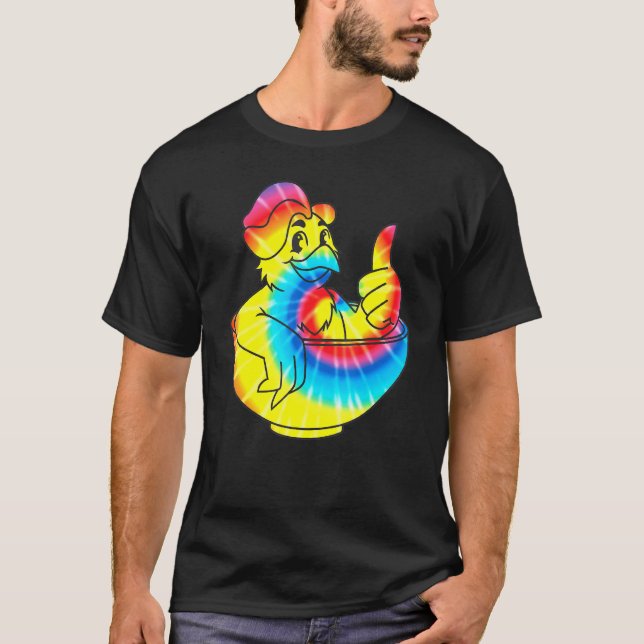 Chicken Pot Pie Chicken Tie Dye Math Geek Nerd Tee (Front)