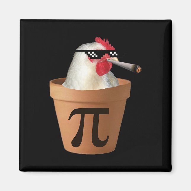 Chicken Pot Pie Funny Math Pi Day  Magnet (Front)