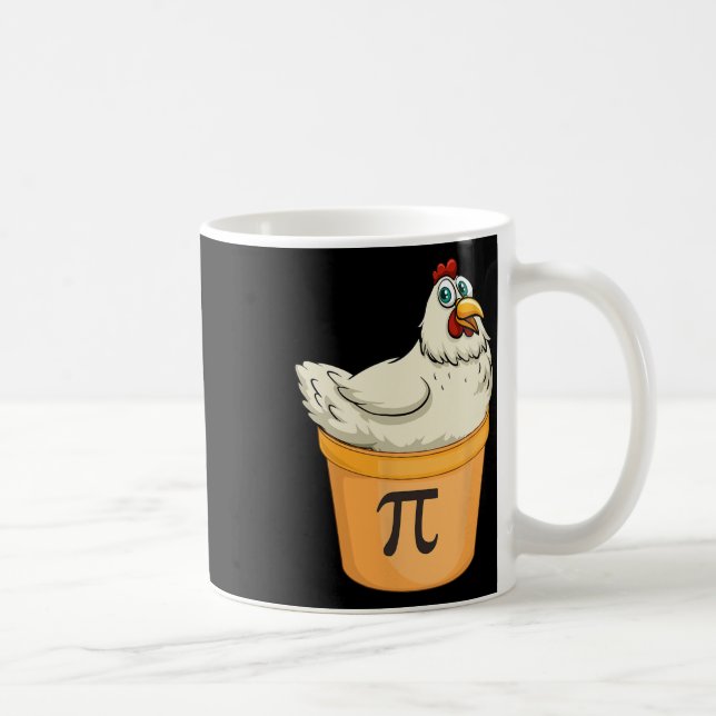 Chicken Pot Pie Funny Math Pun Chicken Pot Pi  Coffee Mug (Right)