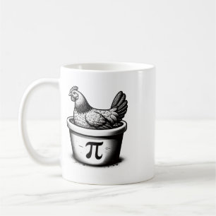 Chicken Pot Pie Funny Math Pun Chicken Pot Pi Day Coffee Mug