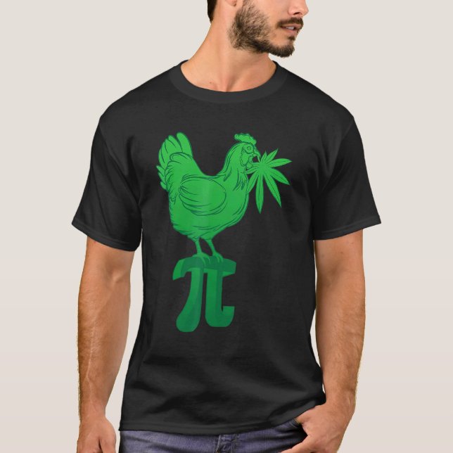 Chicken Pot Pie Pi Day Weed Pun Math Numbers March T-Shirt (Front)