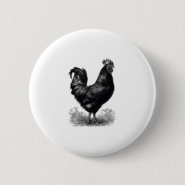 Chicken Poultry Design  6 Cm Round Badge (Front)