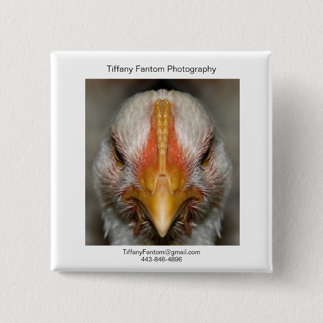 Chicken Promo Piece 15 Cm Square Badge (Front)