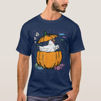 Chicken Pumpkin Halloween Costume Farm Animal Tric T-Shirt