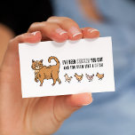 Chicken Puns  |  Funny Dating Business Cards<br><div class="desc">A new type of dating business card, featuring delightful artwork of cats and chickens and fantastic puns sure to make the recipient smile. Our card is fully customisable, allowing you to include your name, contact information, and any other details you want to share. Make a statement in the dating scene...</div>