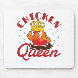 Chicken Queen Women Ladies Hen Farm Farmer Mouse Mat