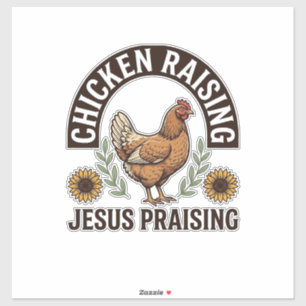 Chicken Raising Jesus Praising Vintage Farm Shirt_