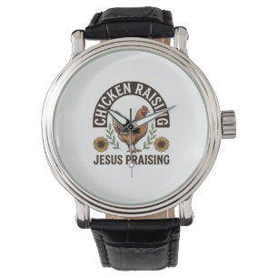 Chicken Raising Jesus Praising Vintage Farm Shirt_ Watch