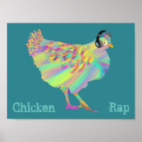 Chicken Rap Funny Meat Free Vegan Music Animal Art