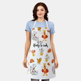 chicken ready to cook funny apron