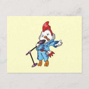 Chicken Rock Star T-shirts and Gifts Postcard