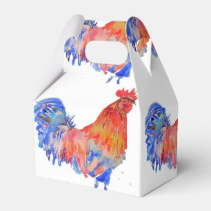Chicken Rooster Boys Birthday Customizable Name Favour Box