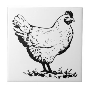 Chicken rooster Custom Photo Tile