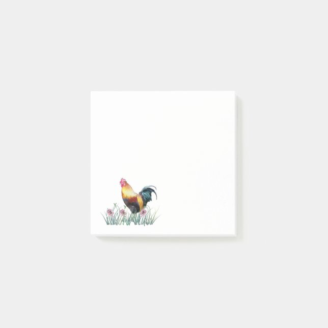 chicken rooster post-it note pads farm house (Front)