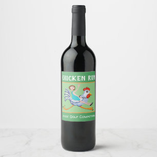 "Chicken Run" Ladies Golf Competition prize Wine Label