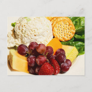 Chicken Salad with fruits & crackers Postcard