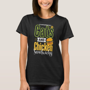 Chicken Sandwich Cat Chicken Burger T-Shirt