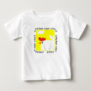 Chicken Says Cluck Farm Baby Dress T-Shirt