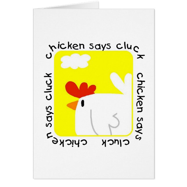 Chicken Says Cluck Tshirts and Gifts (Front)