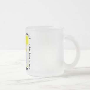 Chicken Says Cluck Tshirts and Gifts Frosted Glass Coffee Mug
