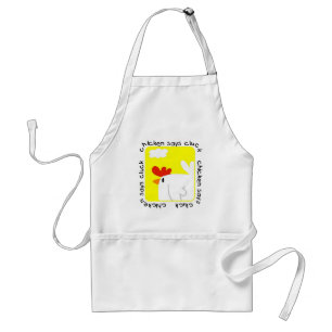 Chicken Says Cluck Tshirts and Gifts Standard Apron
