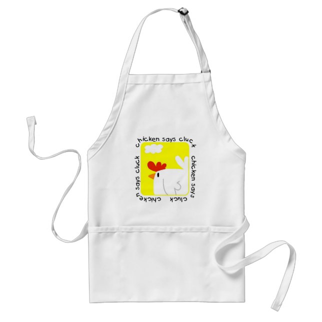 Chicken Says Cluck Tshirts and Gifts Standard Apron (Front)