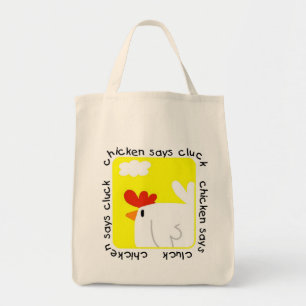 Chicken Says Cluck Tshirts and Gifts Tote Bag