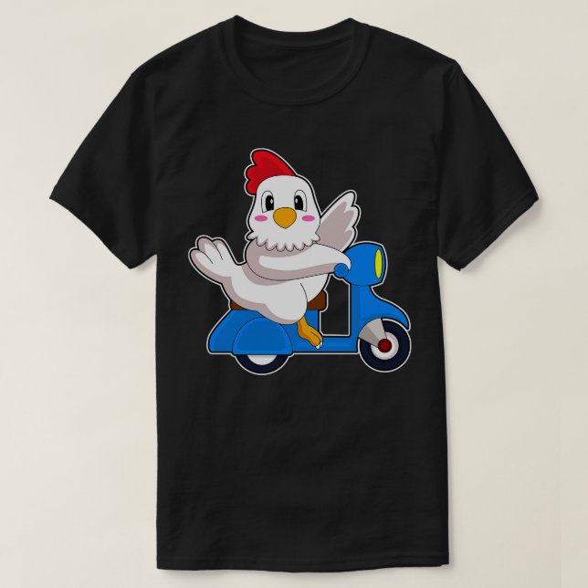 Chicken Scooter T-Shirt (Design Front)