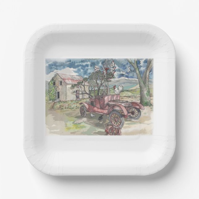 Chicken Scratch Paper Plate (Front)