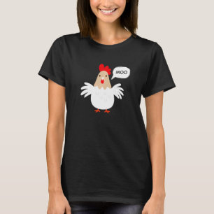 Chicken Shirt Moo Funny Cow Chicken Lovers Gift Pr