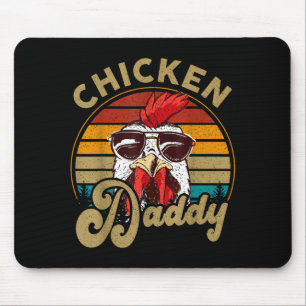 Chicken-shirt Rooster Daddy Vintage Farmer Funny D Mouse Mat