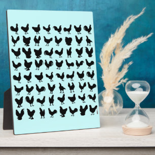 Chicken Silhouettes Plaque