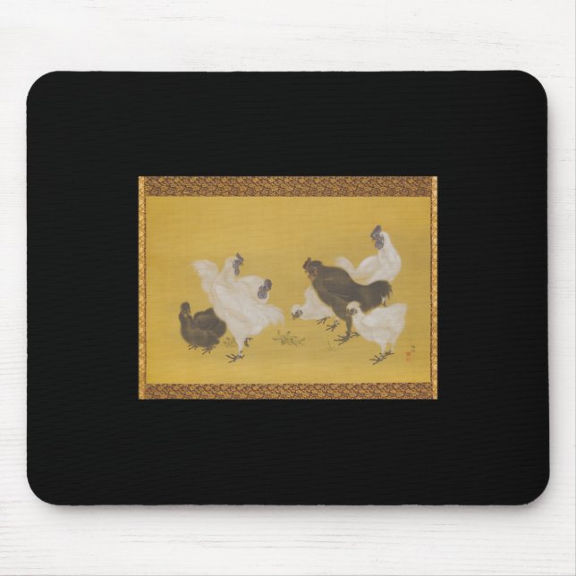 Chicken Silkie Silky Design Art  Mouse Mat (Front)