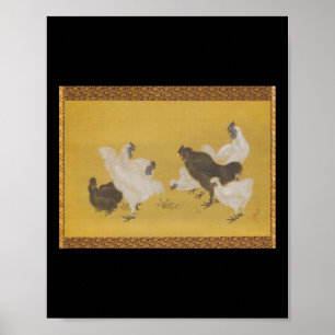 Chicken Silkie Silky Design Art Poster