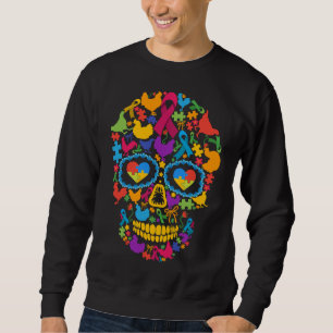 Chicken Skull Autism Awareness Sweatshirt