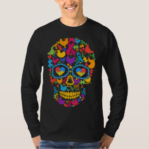 Chicken Skull Autism Awareness T-Shirt
