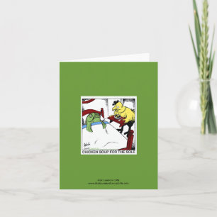 Chicken Soup 4 The Sole Cartoon Notecard