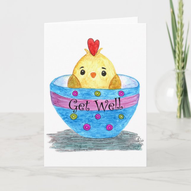 Chicken Soup Get Well Greeting Card (Front)