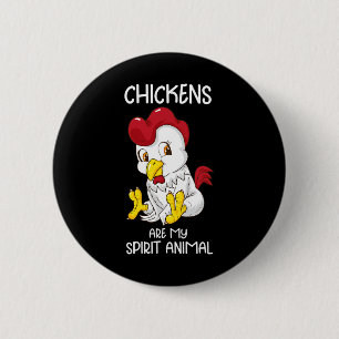 Chicken Spirit Animal Women Chicken Farmer Coop Ch 6 Cm Round Badge