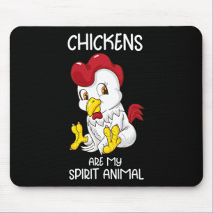 Chicken Spirit Animal Women Chicken Farmer Coop Ch Mouse Mat