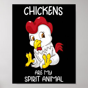 Chicken Spirit Animal Women Chicken Farmer Coop Ch Poster