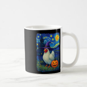 Chicken Starry Night Halloween Poultry Farmer Coffee Mug
