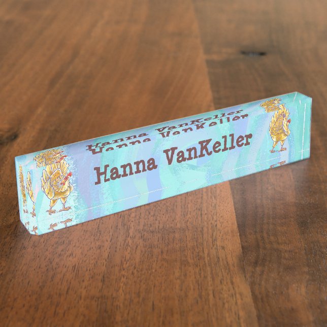 Chicken Stationery Nameplate (Side)