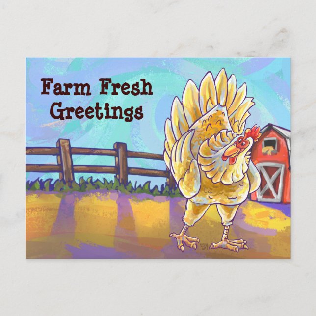 Chicken Stationery Postcard (Front)