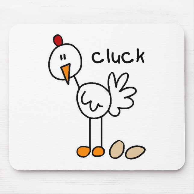 Chicken Stick Figure Mousepad (Front)