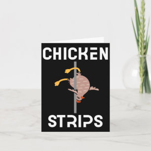 Chicken Strips Funny Dancing Chicken Bbq Barbeque Card