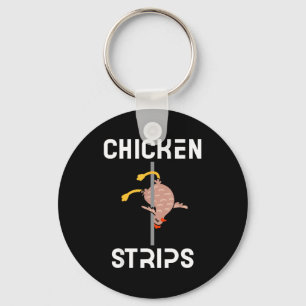 Chicken strips funny dancing chicken bbq barbeque key ring