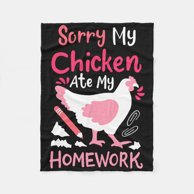 Chicken Student  Fleece Blanket (Front)