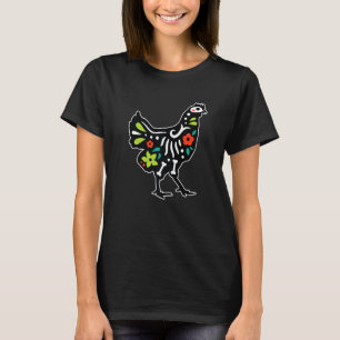 Chicken Sugar Skull Dia De Los Muertos Mexican Day T-Shirt